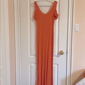 Coral maxi dress